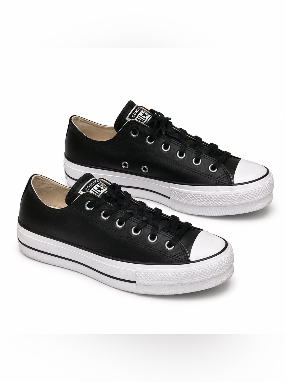 Converse Chuck Taylor All Star Lift Ox Platform Leather – Black Women’s 10.5